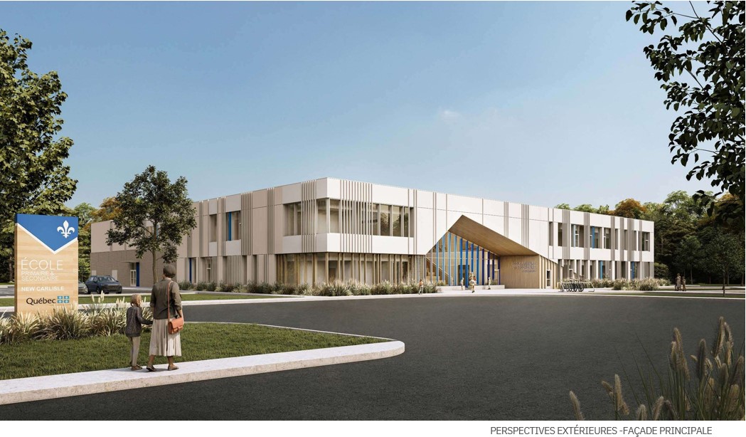 Le nouvel établissement sera nommé École régionale Baie-des-Chaleurs Photo: maquette Commission scolaire Eastern shores